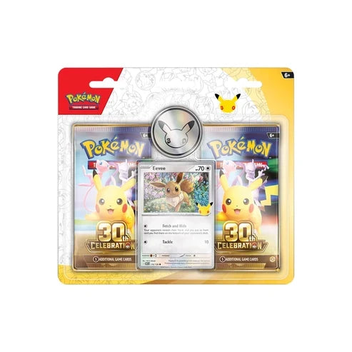 Pokémon TCG: 30th Celebration 2-Pack Blister [Eevee] – Promo Card & Coin