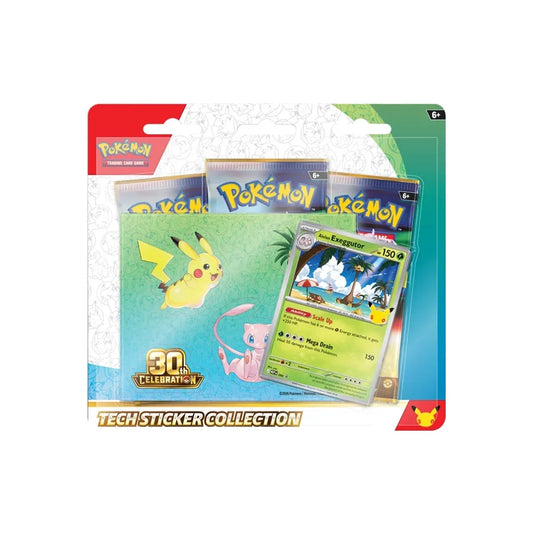 Pokémon TCG: 30th Celebration Tech Sticker Collection [Alolan Exeggutor] – 3 Booster Packs