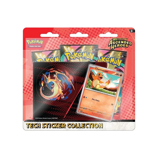 Pokémon TCG: Mega Evolution—Ascended Heroes Tech Sticker Collection [Charmander] – 3 Booster Packs