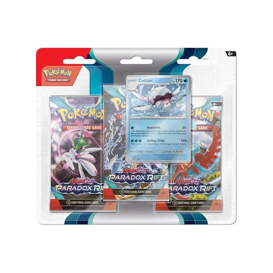 Pokémon TCG: Scarlet & Violet—Paradox Rift 3-Pack Blister [Cetitan] – Promo Card & Coin