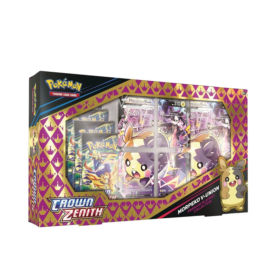 Pokémon TCG: Crown Zenith—Morpeko V-UNION Premium Playmat Collection – 5 Booster Packs
