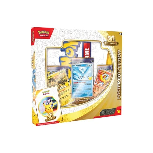 Pokémon TCG: 30th Celebration Poster Collection – 3 Booster Packs & Legendary Bird Promos [Preorder]